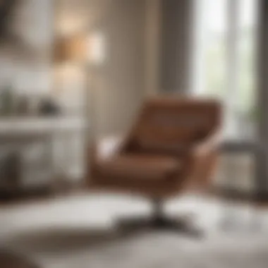 Elegant Kirkland's swivel chair in a modern living room setting