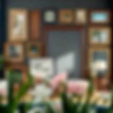 A variety of large wall frames in different materials