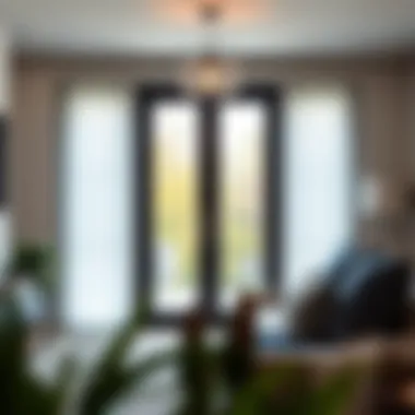 Elegant Lowes vertical blinds enhancing a patio door view