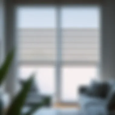 Stylish installation of Lowes vertical blinds on a modern patio door