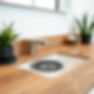 Modern materials used in shallow sink drains