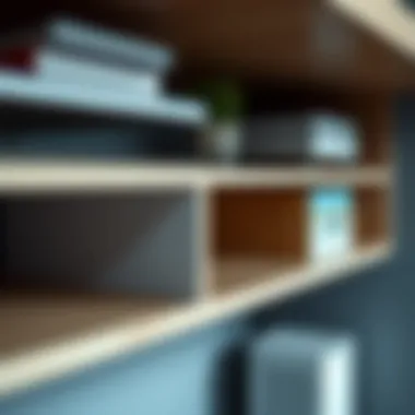 Different materials for under-the-desk shelves