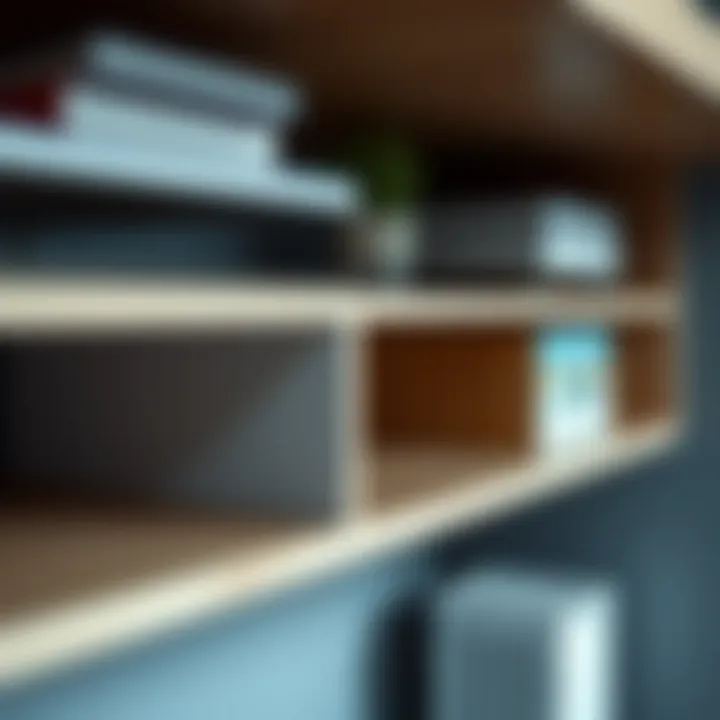 Different materials for under-the-desk shelves