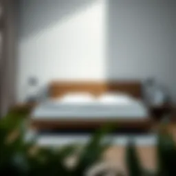 Sleek modern bed frame with minimalist design