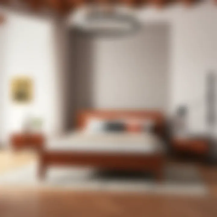 Sturdy wooden full size bed frame showcasing craftsmanship