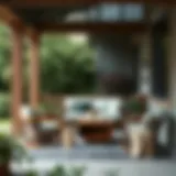 Compact and stylish outdoor seating arrangement