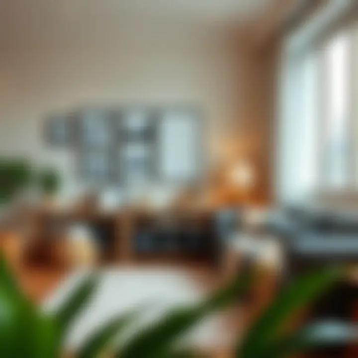 Stylish and functional storage containers in a living room