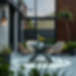 Elegant outdoor dining chair design showcasing modern aesthetics