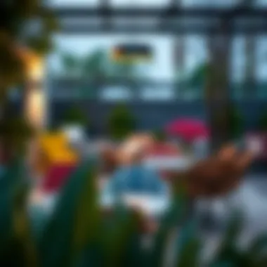 Stylish outdoor dining setup featuring various chair styles