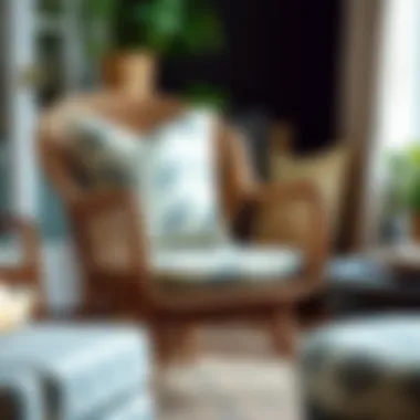 Stylish wicker chair cushions in diverse patterns