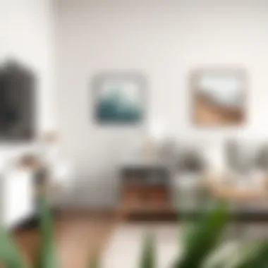 Stylish slide out basket organizer enhancing the look of a modern living room