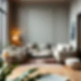 Elegant multifunctional furniture in a compact living room setting