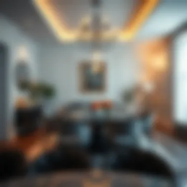 Dining area transformed with creative light placements