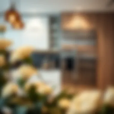 Elegant stainless storage cabinet in a modern kitchen