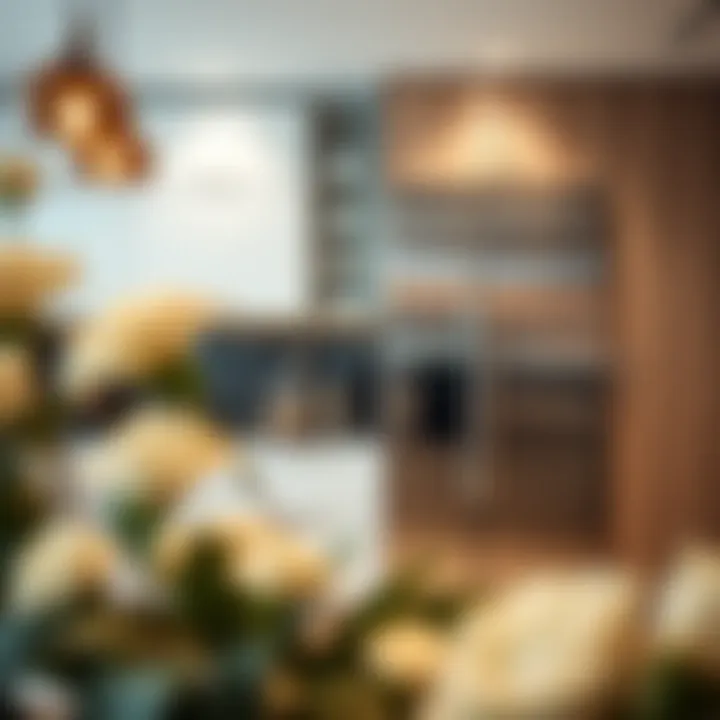 Elegant stainless storage cabinet in a modern kitchen