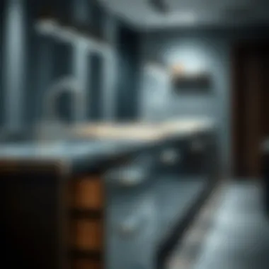 Stylish stainless steel workspace with functional drawers