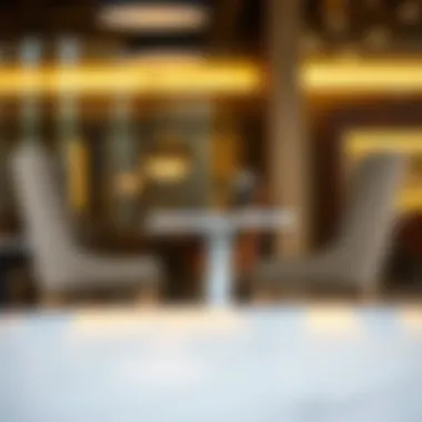 Stylish upholstered chairs with a contemporary table