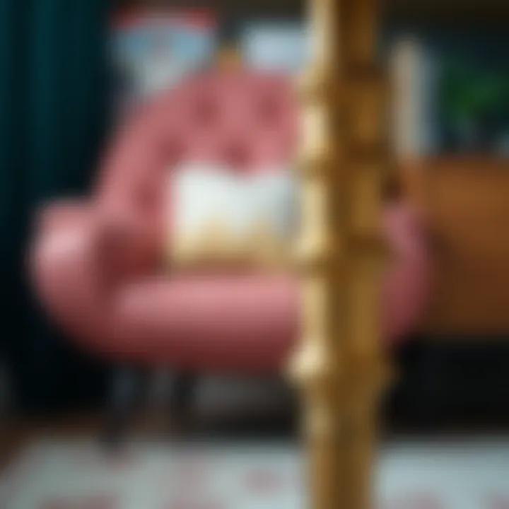 Close-up of a brass leg showcasing its intricate design