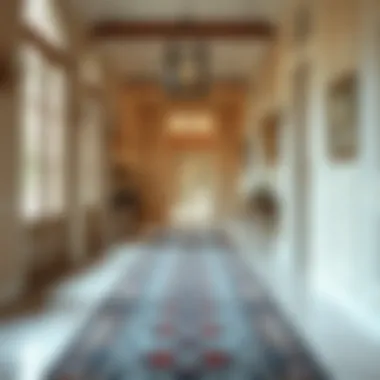 Elegant runner rug enhancing hallway aesthetics