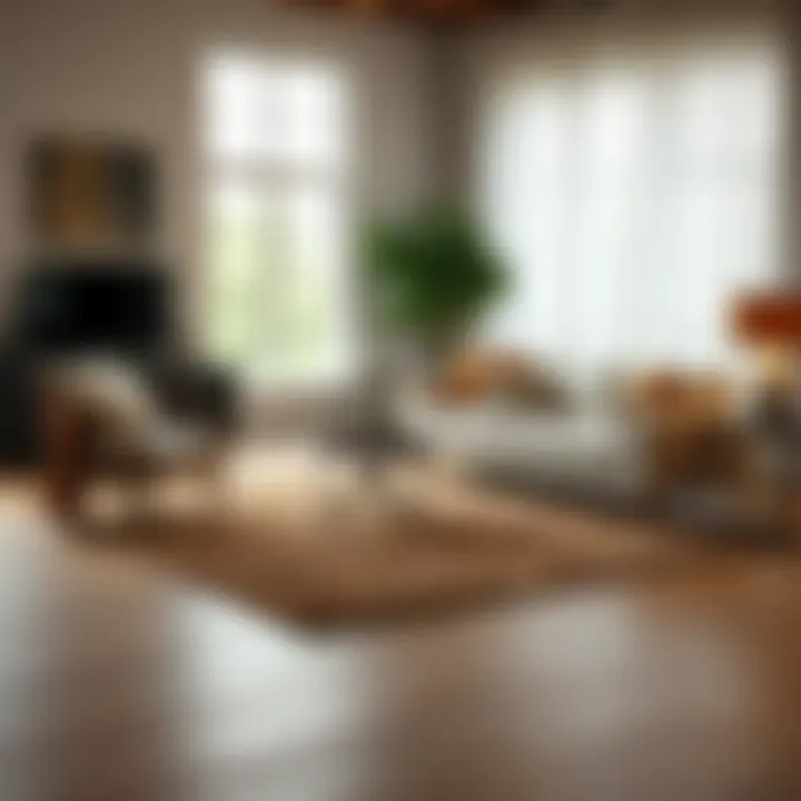 Strategic placement of throw rugs in living room layout