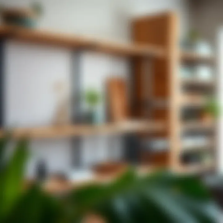 Variety of materials used for plank shelving