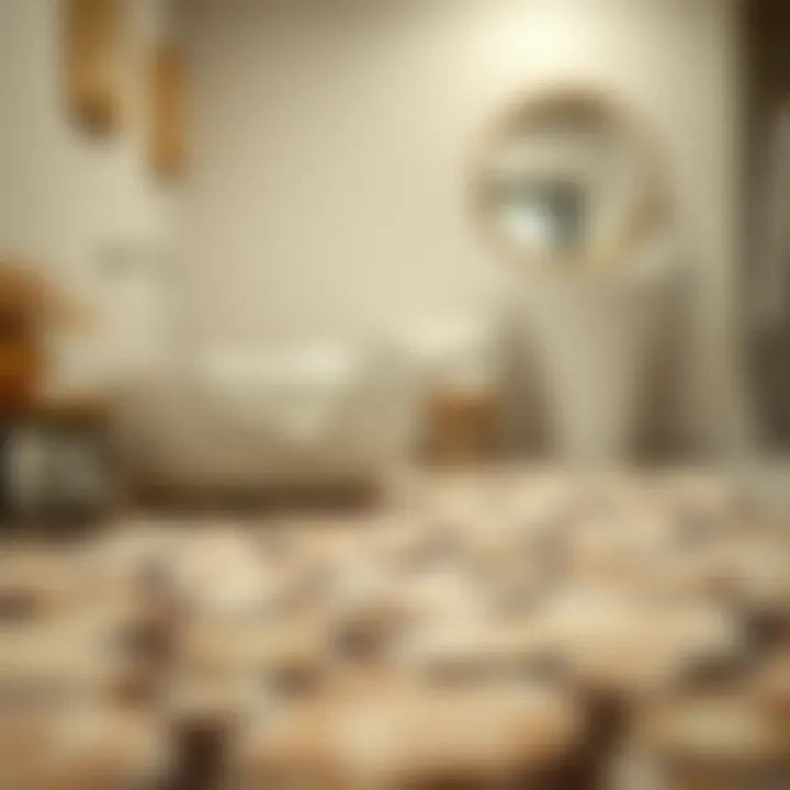 Luxury materials used in bathroom runners