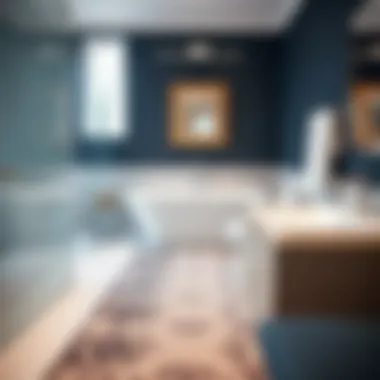 Stylish bathroom runner showcasing various patterns