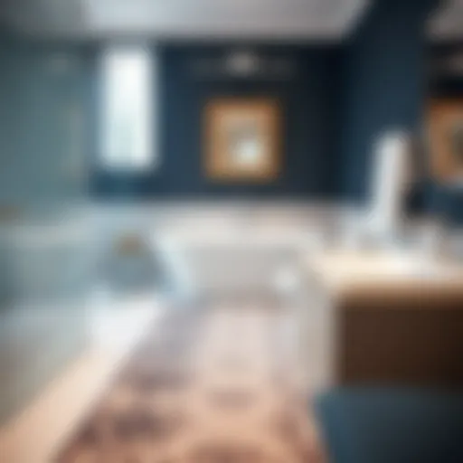 Stylish bathroom runner showcasing various patterns