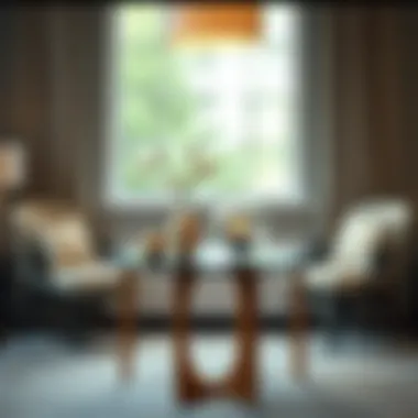 Chic small bridge table adorned with decorative items