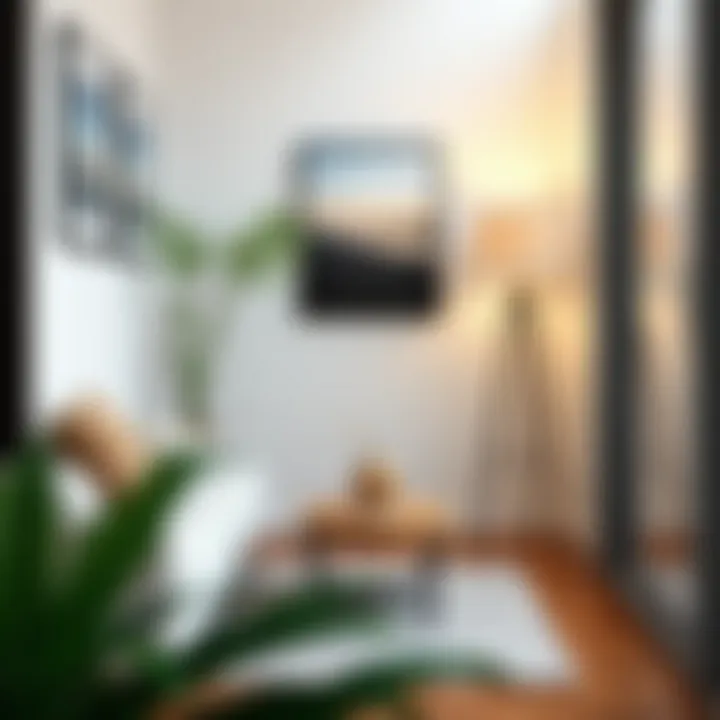 Functional small bridge table in a compact space