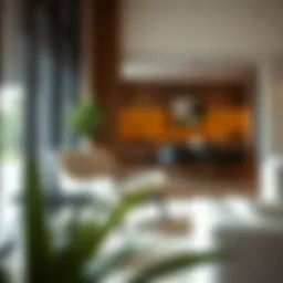 Elegant 40 inch chair in a modern living room setting