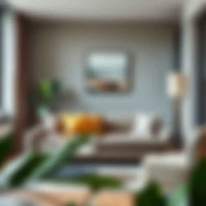 Elegant small one seat sofa in a modern living room setting