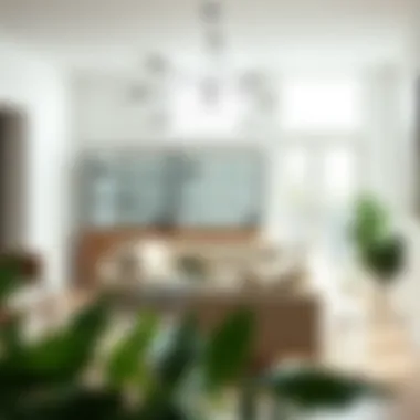 Bright living room with a glass cabinet enhancing decor