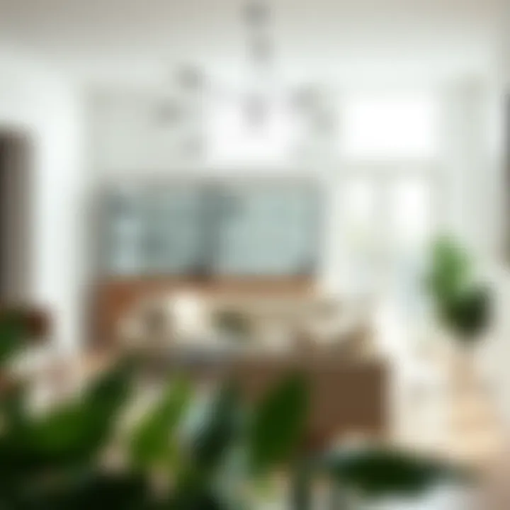 Bright living room with a glass cabinet enhancing decor