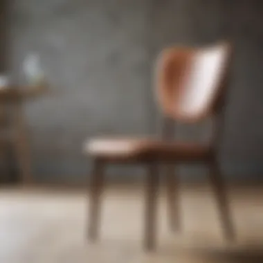 Close-up of different materials for dining chairs