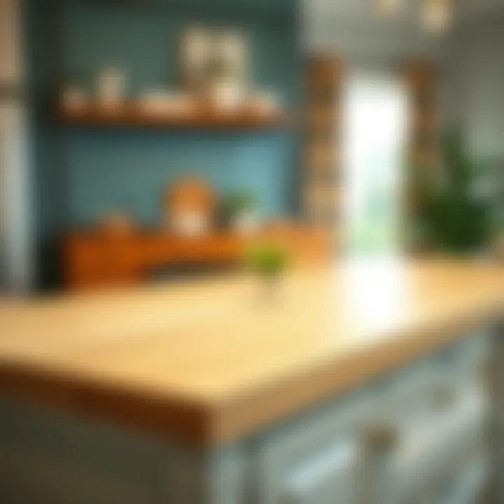 Maintenance demonstration of a white buffet wood top