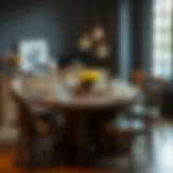 Elegant rustic dining table set