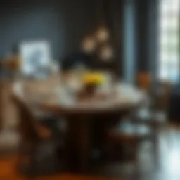 Elegant rustic dining table set