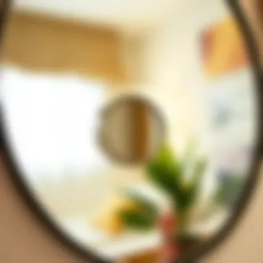 Close-up of a high-quality magnification feature in a cosmetic mirror