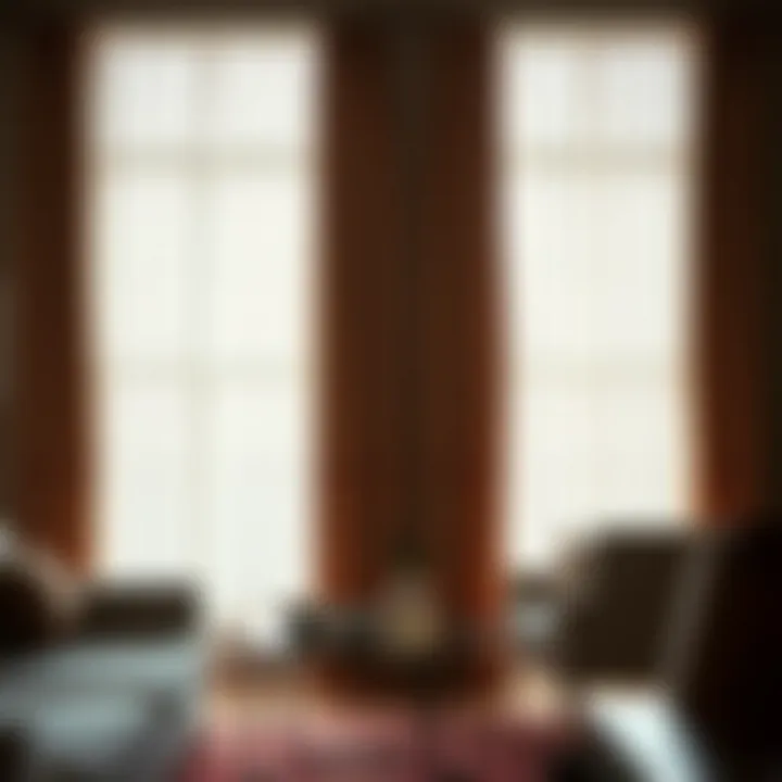 Choosing curtain fabrics for a two-story window