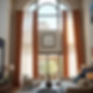 Stylish two-story curtains enhancing architectural features