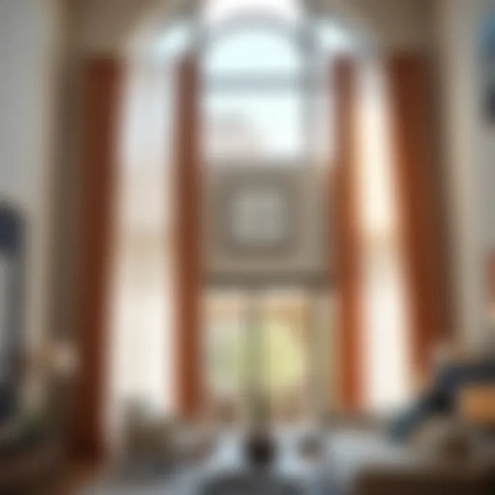 Stylish two-story curtains enhancing architectural features