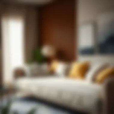 Cozy sofa bed showcasing plush fabric and inviting cushions