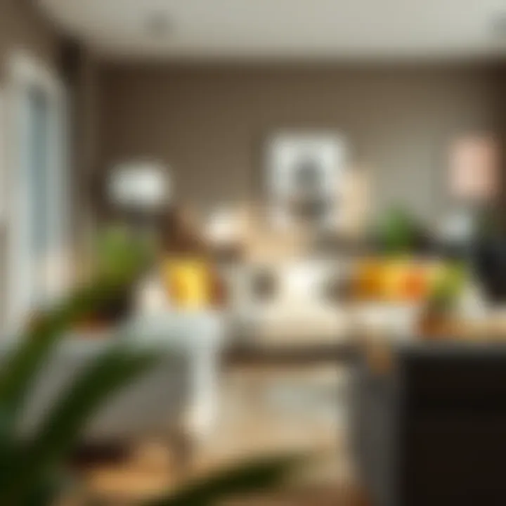 Stylish furniture with scuff pads in a modern living room setting