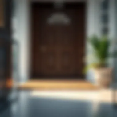 Stylish door mat enhancing home interior design