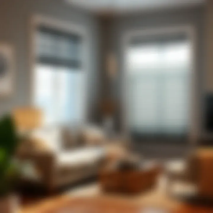 Variety of up blinds styles in a home setting