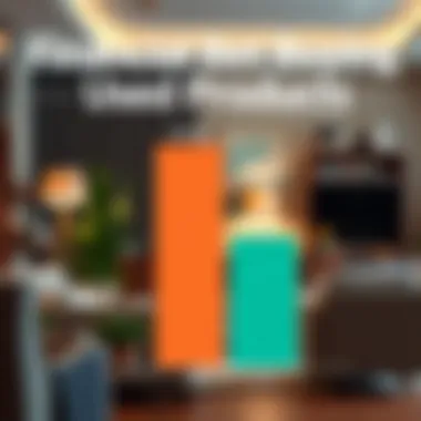 A comparison chart of savings from used products