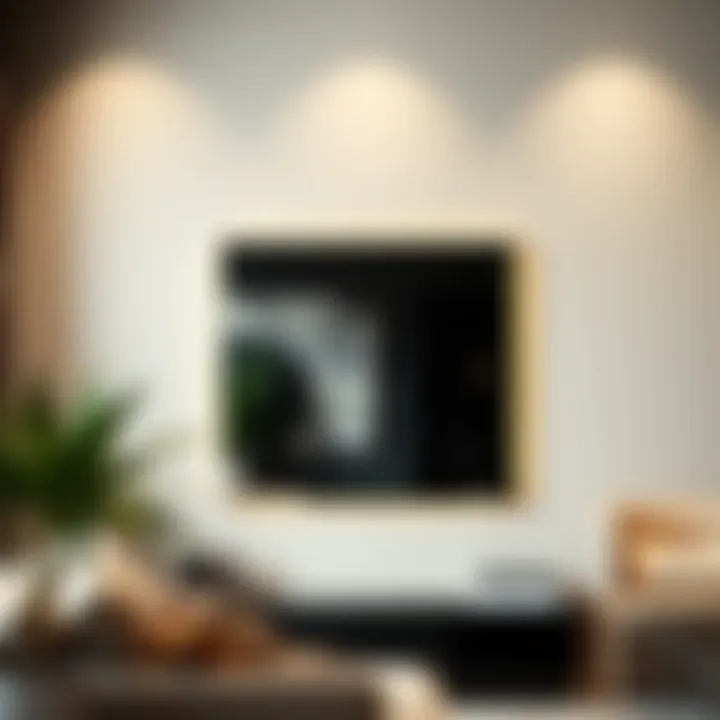 Contemporary long wall mirror with unique design